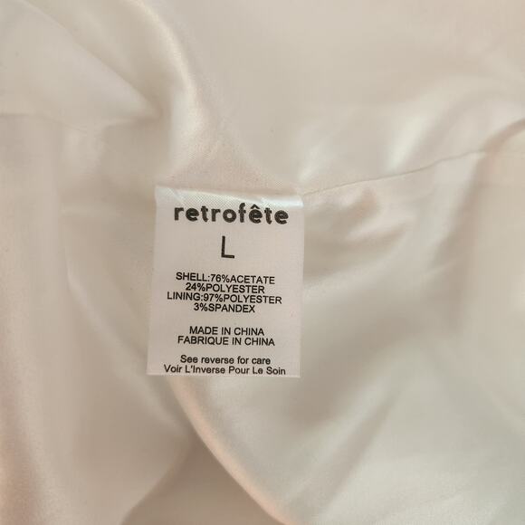 Retrofete Pandora Blazer in White and Crystal Size Large NWT - Picture 11 of 12